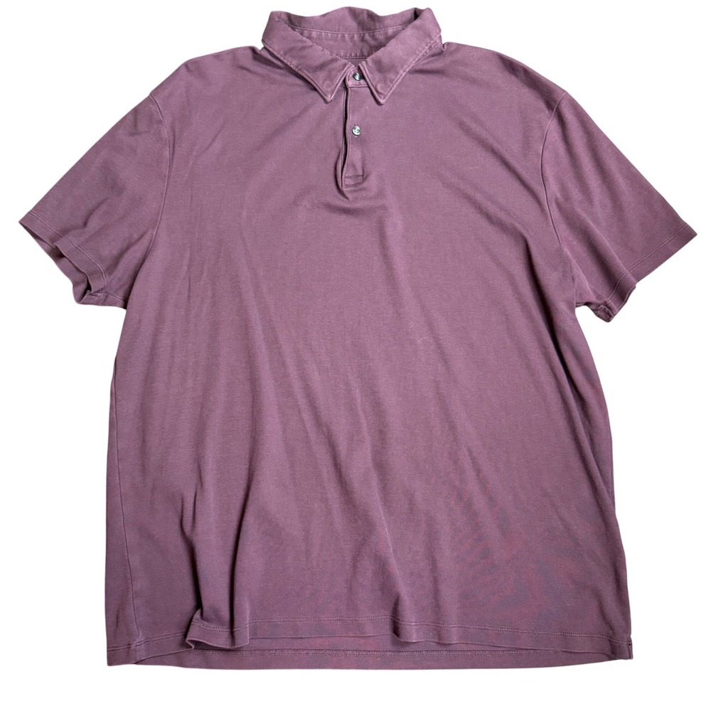 Charles Tyrwhitt Mens XL Plum Purple Jersey Polo Shirt Short Sleeve